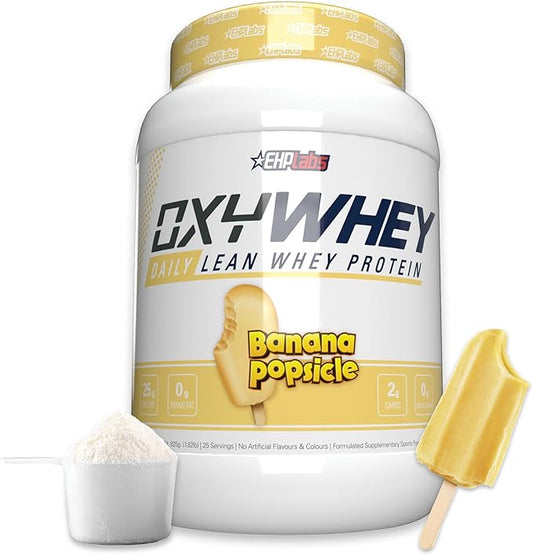 EHP Labs OxyWhey Whey Protein Isolate Powder - 25g of Whey Isolate Protein Powder, Meal Replacement Shake, Sugar Free Protein Powder - 25 Serves (Banana)