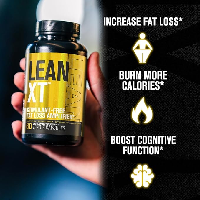 Jacked Factory Lean-XT Caffeine Free Fat Burner - Non Stim Weight Loss Supplement, Appetite Suppressant & Metabolism Booster | Acetyl L-Carnitine, Green Tea Extract, Forskolin - 60 Natural Diet Pills