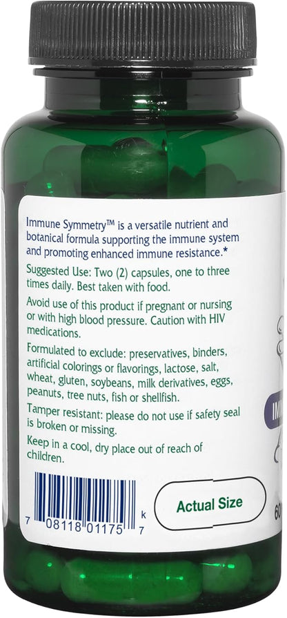 Vitanica Immune Symmetry, Immune Support, Vegan, 60 Capsules