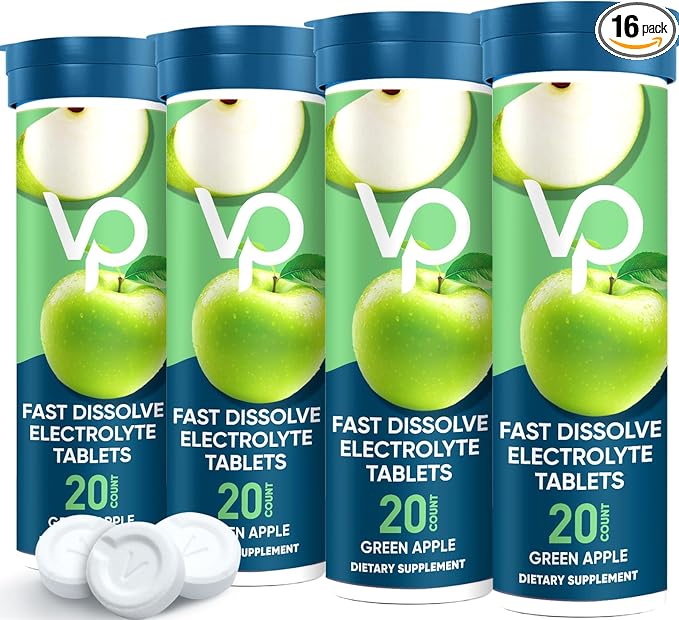 Venture Pal Chewable Electrolyte Tablets, Fast-Dissolve Sugar-Free Stick Salt Tablets - Variety Pack for Rapid Hydration, Outdoor Running, Hiking, Sports | Keto & Vegan Friendly | 80 Count (4 Pack)