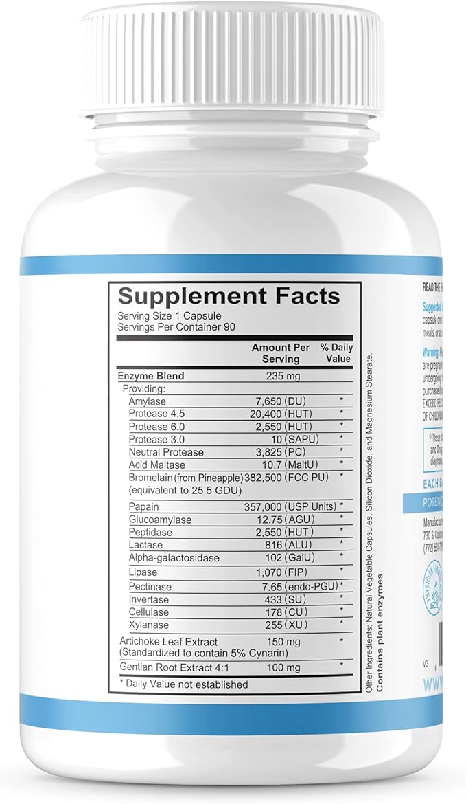 Revive MD | Digest Aid | Promotes The Digestion of Proteins, Fats, Starches & Fibers for Men and Women | Supports Gastric Acid Balance | Targeted Enzyme Support | Increase Enzymes | 90 Capsules