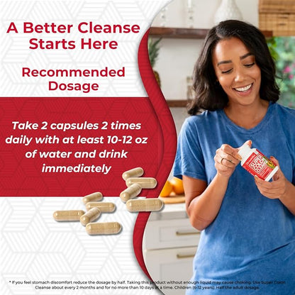 Health Plus Super Colon Cleanse: 10-Day Cleanse -Detox 12 Cleanses, 480 Capsules