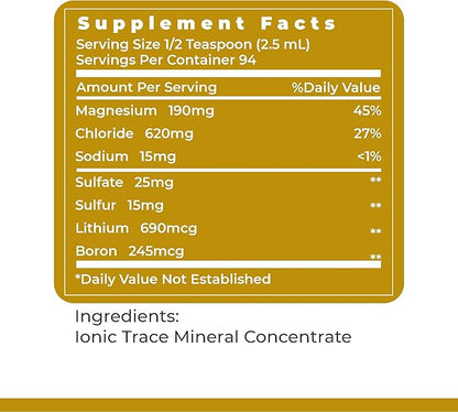 Premier Research Premier pH Minerals, Supports Whole Body Mineral Health, Broad Spectrum Liquid Concentrate from Utah's Great Salt Lake Minerals, 8 Oz (235 ml)