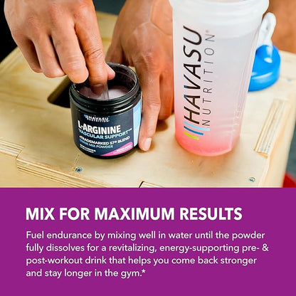 Pre Workout Powder - L Arginine Powder Nitric Oxide Supplement for Men and Women - Pre and Post Workout Support - L-Arginine L Citrulline and Beet Root Powder - Endurance and Performance - Mixed Berry