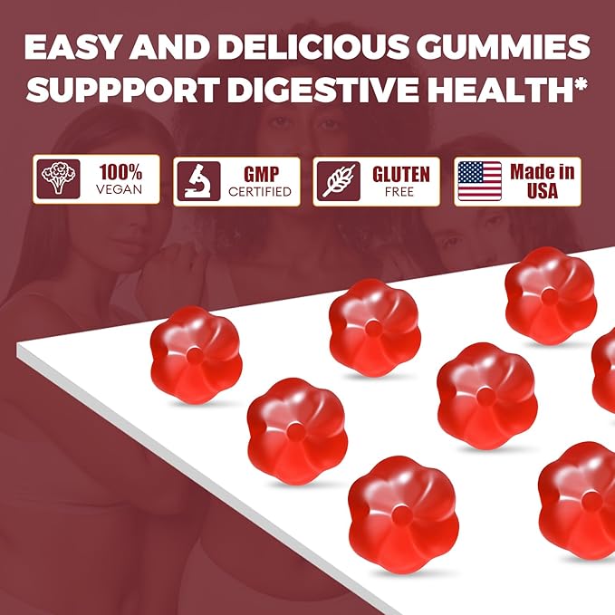 Fiber Gummies with Probiotics,10G Fiber per Serving No Sugar Added Apple Flavor, Fiber with 10 Billion CFU Probiotics Blend, Apple Cider Vinegar, Vitamin C, Inulin, Bloating Support 90 Count