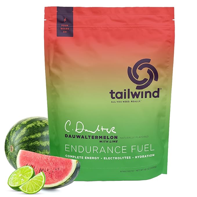 Tailwind Nutrition Endurance Fuel, Sports Drink Powder Mix with Electrolytes, Non-GMO, Free of Soy, Dairy, and Gluten, Vegan, Dauwaltermelon, 50 Servings