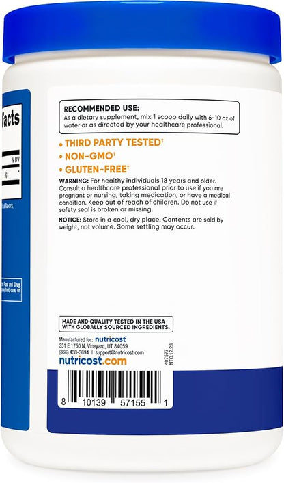 Nutricost D-Aspartic Acid (DAA) Powder 300G (Blue Raspberry) - Flavored D-Aspartic Acid Powder Supplement