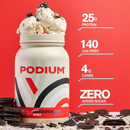 Podium Nutrition, Whey Protein Powder, Cookies & Cream, 25 Servings, 25g of Whey Protein Per Serving