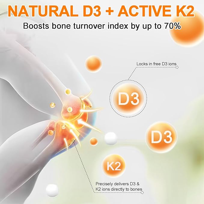 Vitamin D3 K2 Drops w MCT Oil Omega 3, 4-in-1 Support, 5000 IU of Vitamin D3 and 120 mcg of Vitamin K2. Liquid D3 for Body’s Defenses & Faster Absorption, Unflavored