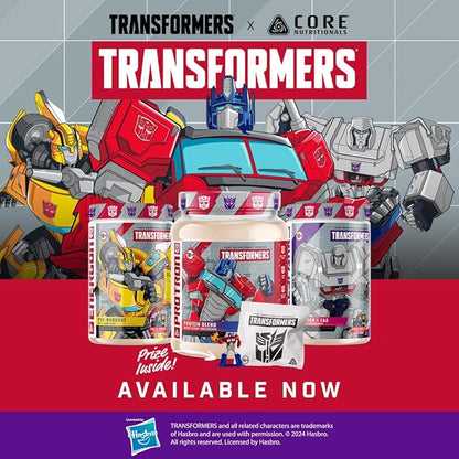 Core Nutritionals | Transformers Allspark Hydration BCAA/EAA Nutritional Supplement Formula (Free Prize Inside - Bumblebee) - for Adults Ages 18+ (30 Servings, Sour Lemon Candy)