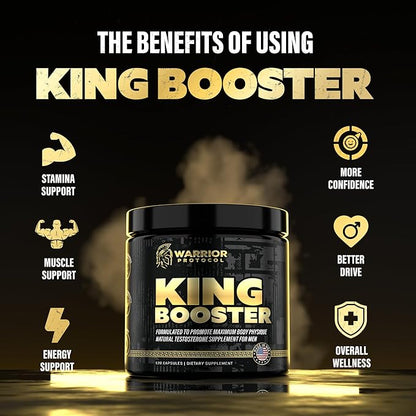 Testosterone Support for Men - Male Enhancing Supplements & Vitality Pills | Testosterone Supplement for Men w/ Turkesterone, Tongkat Ali & Fadogia Agrestis | Boost Muscle Growth, Stamina & Recovery