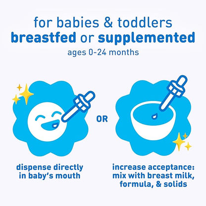Enfamil Fer-In-Sol Iron Supplement Drops for Infants & Toddlers, Supports Brain Development, 50 mL Dropper Bottle, Pack of 3