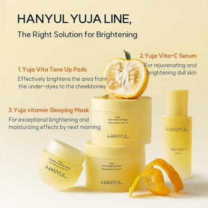 HANYUL Yuja (Yuzu) Vitamin C Face Serum | Facial Treatment with Vitamin C Capsule, Multi Vitamin for Brigtening, Taurine for Firming, 1.01 fl.oz.