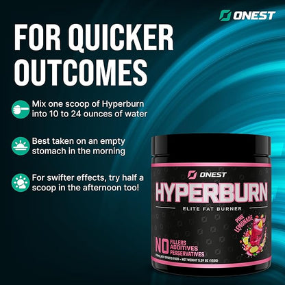 ONEST Hyperburn Thermogenic Powder – 153g (30 Servings) Enhanced Energy Boost & Performance Support Supplement, Sports Nutrition Protein Powder