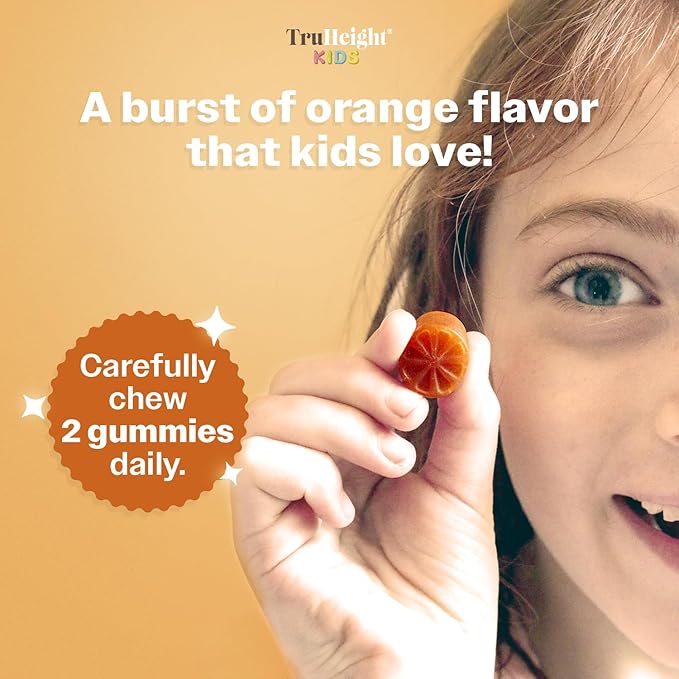TruHeight Kids Brain Growth Gummies (Ages 2+) All Natural Kids & Toddler Vitamins - Omega-3, DHA Multivitamin - Pediatrician Endorsed Vitamin - Brain & Memory Supplements - Gluten Free Supplement