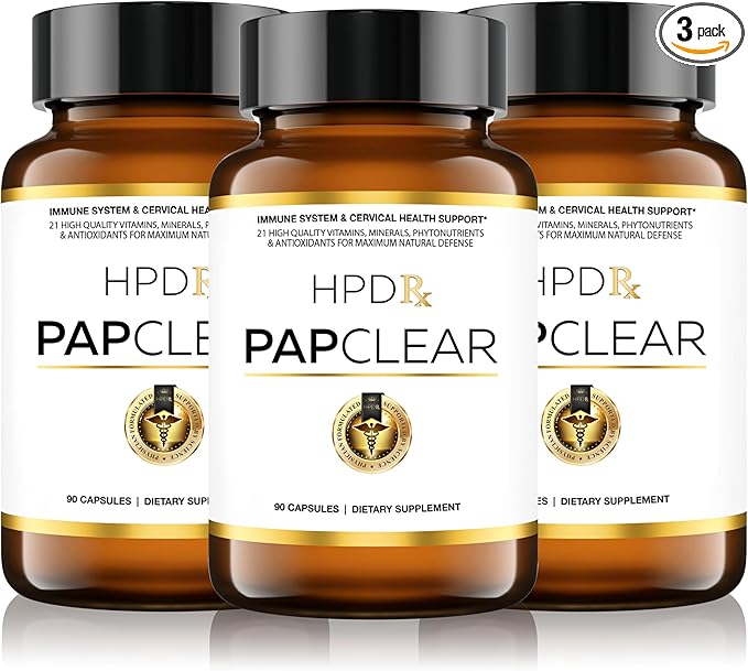 PAPCLEAR Physician Formulated | All Natural Immune Support Supplement | Advanced Powerful Immunity Booster | 21 Vitamins & Nutrients with Organic Shiitake Mushroom & Lycopene | 90 Capsules | Pack of 3