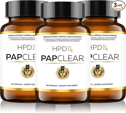 PAPCLEAR Physician Formulated | All Natural Immune Support Supplement | Advanced Powerful Immunity Booster | 21 Vitamins & Nutrients with Organic Shiitake Mushroom & Lycopene | 90 Capsules | Pack of 3