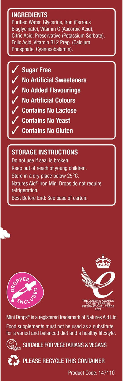 Iron Mini Drops for Infants and Children, Cognitive Development, Sugar Free, 50 ml