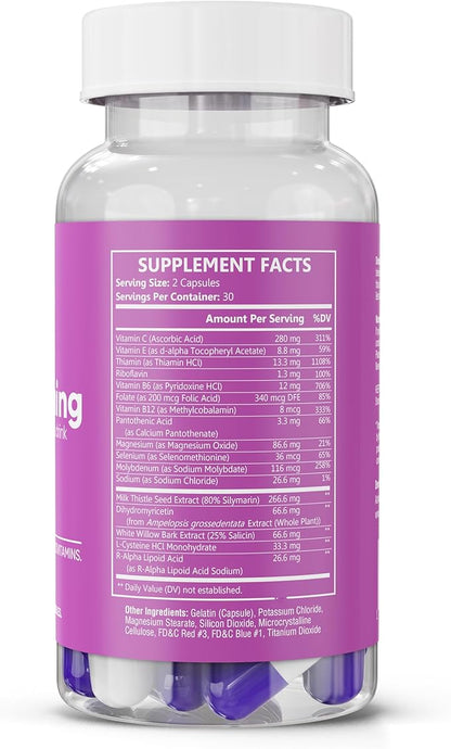 Good Morning - Hangover Pills | Clinically Tested Relief + Liver Support with Electrolytes, Milk Thistle + DHM for Better Morning Recovery. Cheers!
