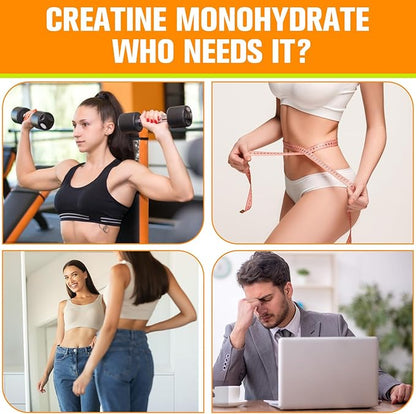 Creatine Monohydrate 3000mg, Liquid Creatine for Muscle Mass, Strength, Glute, Booty & Endurance - Creatine for Women and Men with Hydrolyzed Collagen & Trehalose - 120ml Creatine HCl (Lemon Flavor)