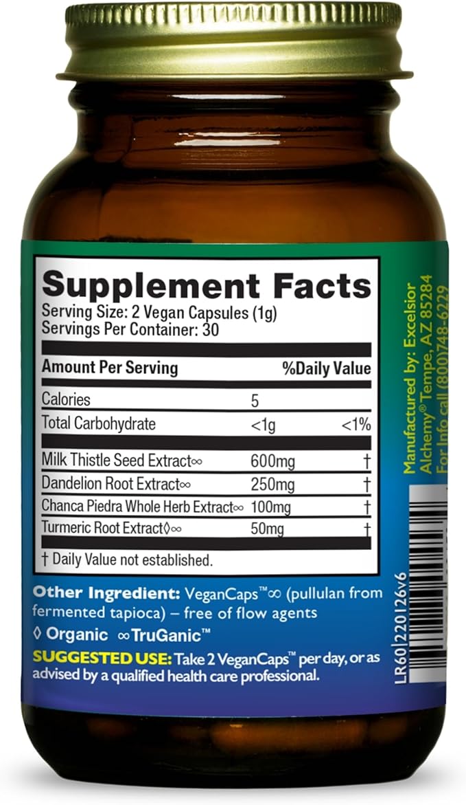 HealthForce SuperFoods Liver Rescue - Natural Liver Cleanse - Liver Health Formula with Milk Thistle & Dandelion Root - Gluten-Free & Vegan - 60 Capsules