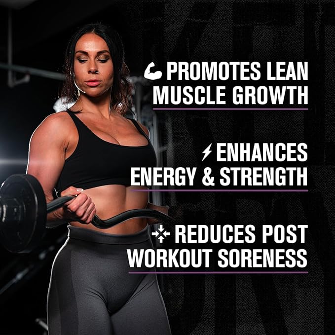 Jacked Factory Build-XT for Women - Muscle Builder for Women with VitaCherry, ElevATP, & Senactiv to Increase Muscle Growth, Muscle Recovery, & Boost Energy - 60 Count