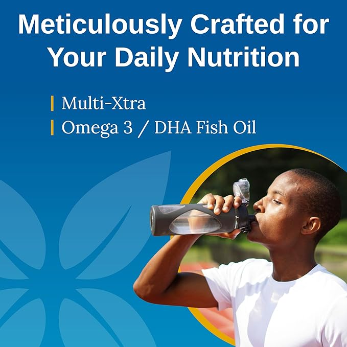 Xtendlife Daily Care Bundle Advanced Multi-Xtra Multivitamins (60 Count) & Omega 3/DHA Fish Oil (60 Count)