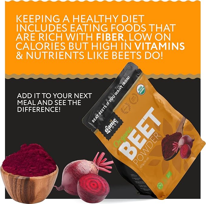 Organic Beet Root Powder, 16 Ounces