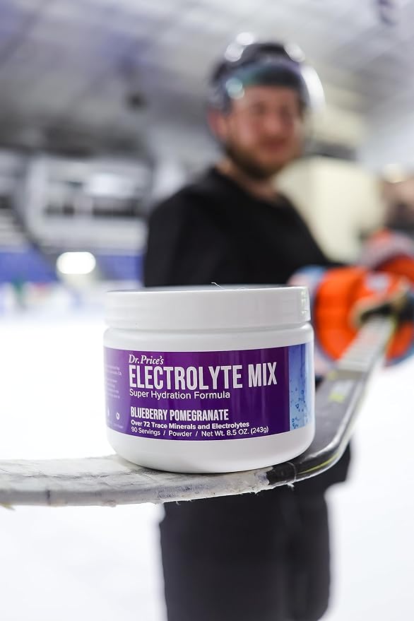 Dr. Price Electrolytes Powder No Sugar - Electrolyte Mix - Hydration Drink - Keto Electrolytes - Fasting Electrolytes - Water Enhancer, Non-GMO, Sports Drink - 90 Servings - Blueberry-Pomegranate