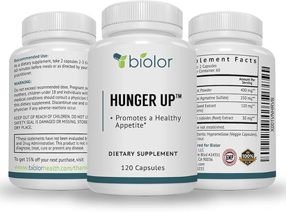 HungerUp™ - Appetite Stimulant (with No Artificial Fillers) - Effective Weight Gain Pills with Fenugreek Extract to Increase Appetite and Gain Weight