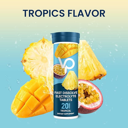 Venture Pal Chewable Electrolyte Tablets, Fast-Dissolve Sugar-Free Stick Salt Tablets - Variety Pack for Rapid Hydration, Outdoor Running, Hiking, Sports | Keto & Vegan Friendly | 80 Count (4 Pack)