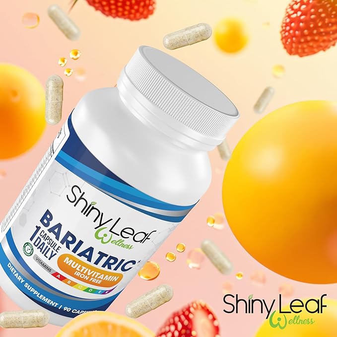 Shiny Leaf Bariatric Multivitamin Iron-Free Capsules for Post Bariatric Surgery Patients, Once Daily Bariatric Vitamins Without Iron for WLS, Sleeve, Gastric Bypass Surgery (6 Months / 180 Caps)