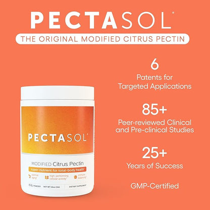 PectaSol Modified Citrus Pectin – 454g Powder – Total-Body Health Supplement to Support the Heart, Immune System, Inflammation Response & Healthy Aging + Maintain Healthy Galectin-3 Levels