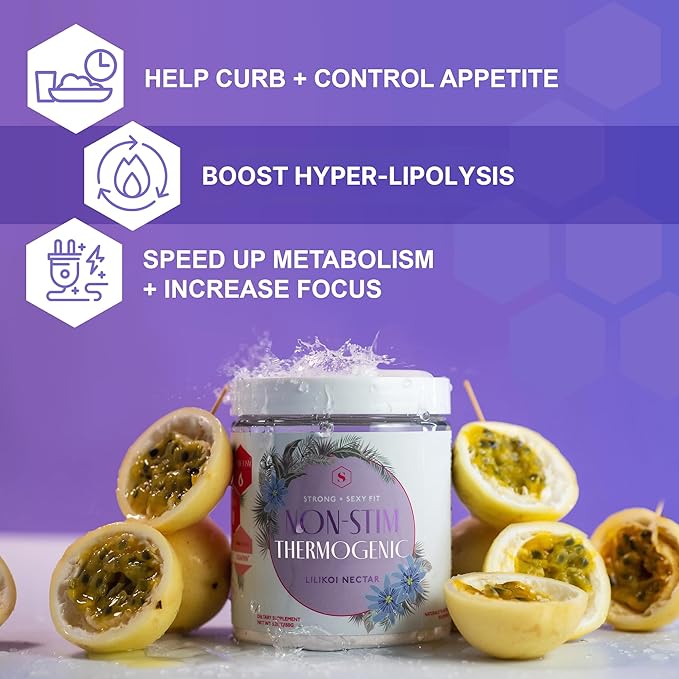 Strong + Sexy Fit, Health Supplement, Caffeine Free Non Stim Drink Powder, Supplements for Women, Lilikoi Nectar Flavor, 30 SVG