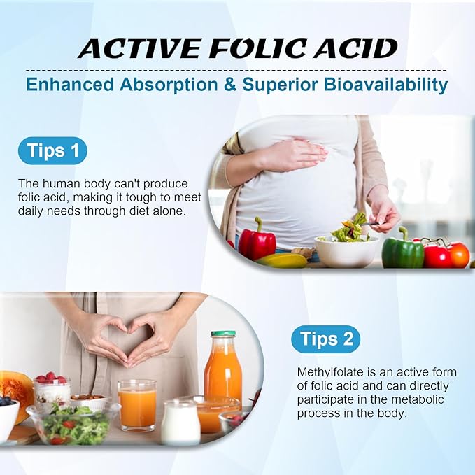 L-Methylfolate 15mg Gummies, Methylated Multivitamin with Methylated B12, Active 5-MTHF Form, Supports MTHFR Mutation, Methylation, Mood & Cognition, Vegan, Cranberry Flavor, 60 Cts