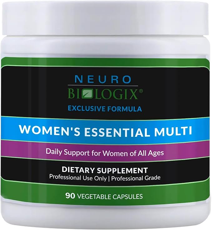 Neuro biologix Women's Essential Multi, Daily Multivitamin for Women with Iron, Superior Bioavailability for Methylation Support, Hormonal Balance - Organic, Methylated Formula, 90 Capsules