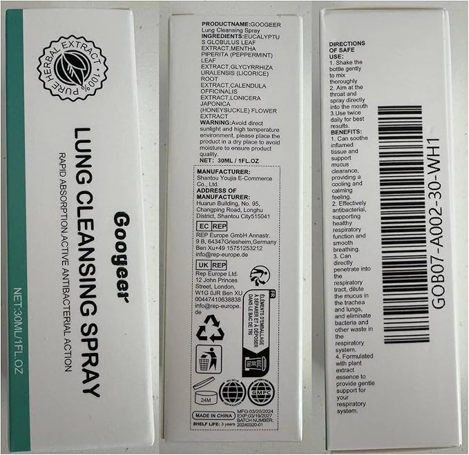 Lung Cleansing Spray,Herbal Lung Cleansing Spray,Herbal Lung Cleanse Mistm, (2PCS)