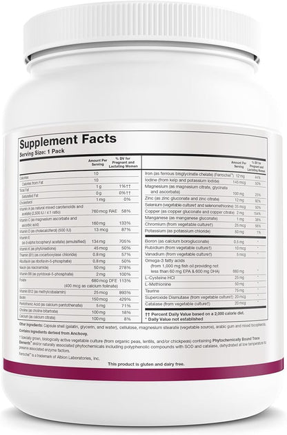 Biotics Research Pre Natal Packs™ Pre Natal Nutrition Support. Post Natal Formula. Includes Omega3s. Iodine and Folate. Nutritional Needs for Pregnant, Lactating and Women Wishing to Conceive. 60 Pack