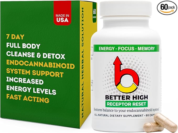 Cleanse Detox Refresh 900mg, 7 Day Full Body Detox Capsules for Men Women, Fast Detox Supports Digestive wellness Gut and Colon Cleanse, Body Cleanse Powerful Ingredients Receptor Reset by Better High
