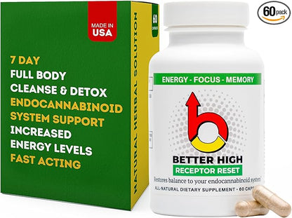 Cleanse Detox Refresh 900mg, 7 Day Full Body Detox Capsules for Men Women, Fast Detox Supports Digestive wellness Gut and Colon Cleanse, Body Cleanse Powerful Ingredients Receptor Reset by Better High