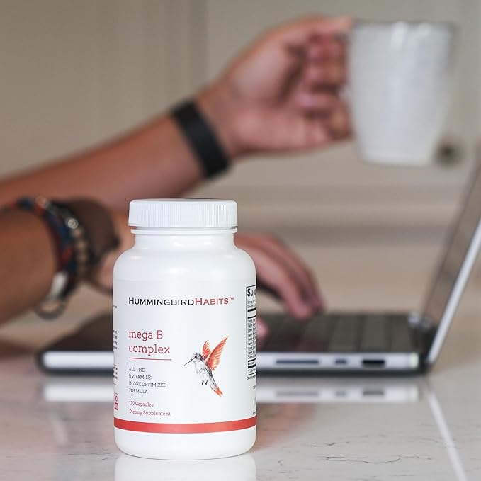 Mega B Complex, B Vitamin Supplement for Immune Support, Nerve Function & Normal Energy Metabolism, Contains Myo-Inositol & Choline for Antioxidant Support, 120 Vegan Capsules