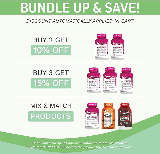 Multi Collagen Complex (Types 1 2 3 5 and 10) | Grass Fed Bone Broth Collagen Protein Peptides | Healthy Hair Skin Nails & Joint Support (with Organ Complex) | 90 Collagen Pills