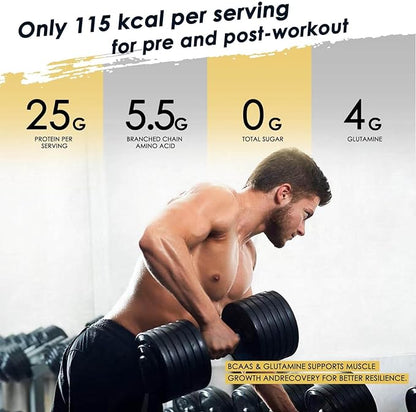 NATURE TARGET Isolate Whey Protein Powder Vanilla, 25g Protein Low Carb Sugar-Free & Gluten-Free, 5.5g BCAAs, Rich in Fibers & Minerals, 1.08 Pound, 16 Servings