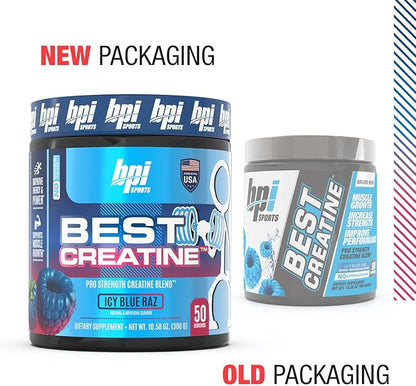 BPI Sports Best Creatine - Includes 6 Advanced Forms of Creatine - Supports Muscle Building and Post-Workout Recovery - Icy Blue Raz, 50 Servings