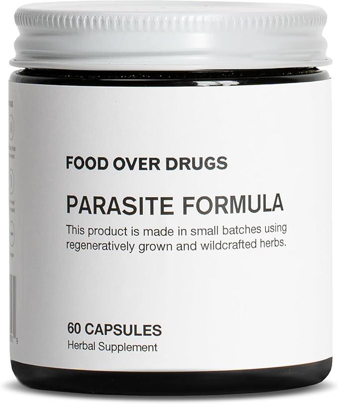Food Over Drugs Parasite Formula - Full Spectrum Herbal Detox for Humans - 60 ct - Natural Detox & Complete Body Cleanse