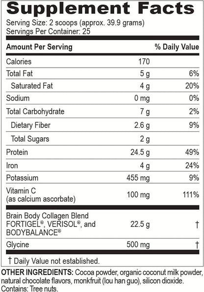 Brain Body Collagen Peptides Powder - Vital Proteins from Collagen Peptides Powder Supplement for Skin, Muscle, and Joints - Collagen Supplements for Women and Men - 25 Servings - 997 Grams