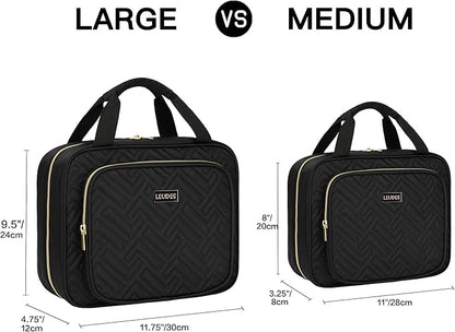 Leudes Travel Pill Bottle Organizer,Medicine Organizer and Storage,Home Medication Bag, Cases,Carrier for Pills,Vitamin,Fish Oil,Supplements for Women and Men (Medium, Black)