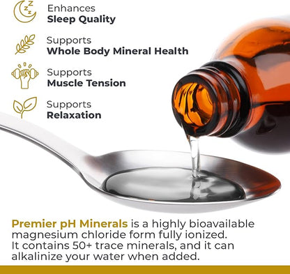 Premier Research Premier pH Minerals, Supports Whole Body Mineral Health, Broad Spectrum Liquid Concentrate from Utah's Great Salt Lake Minerals, 8 Oz (235 ml)
