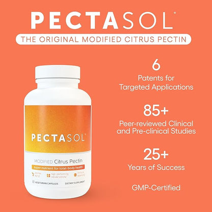 PectaSol Modified Citrus Pectin – 90 Capsules – Total-Body Health Supplement to Support the Heart, Immune System, Inflammation Response & Healthy Aging + Maintain Healthy Galectin-3 Levels