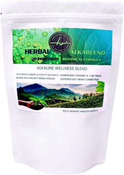 Herbal Alkablend- 20 Ingredient Tea- Holistic Wellness | Optimal Versatility in Health |Supports Immune System, Digestion, and Energy | Natural Body Cleanse and Detox